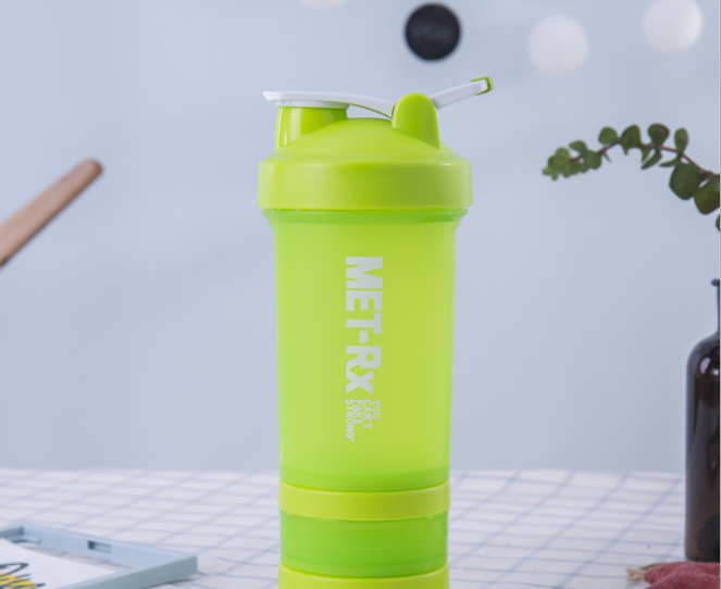 Three-Layer Portable Shaker Cup — 500ml