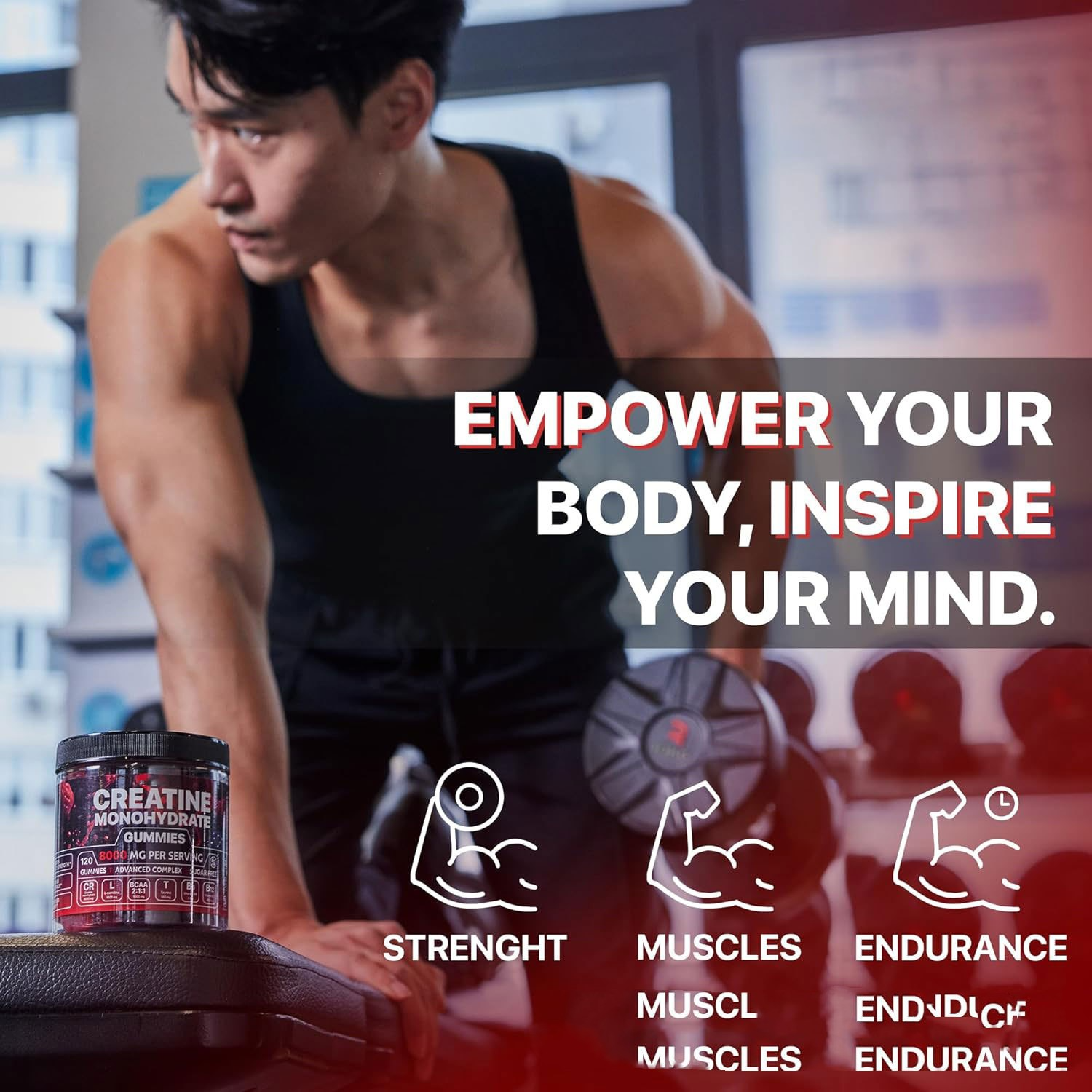 Preworkout Creatine Monohydrate Flavored Gummies