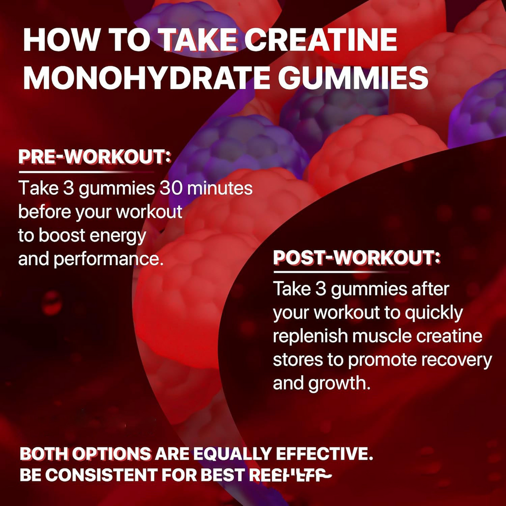 Preworkout Creatine Monohydrate Flavored Gummies