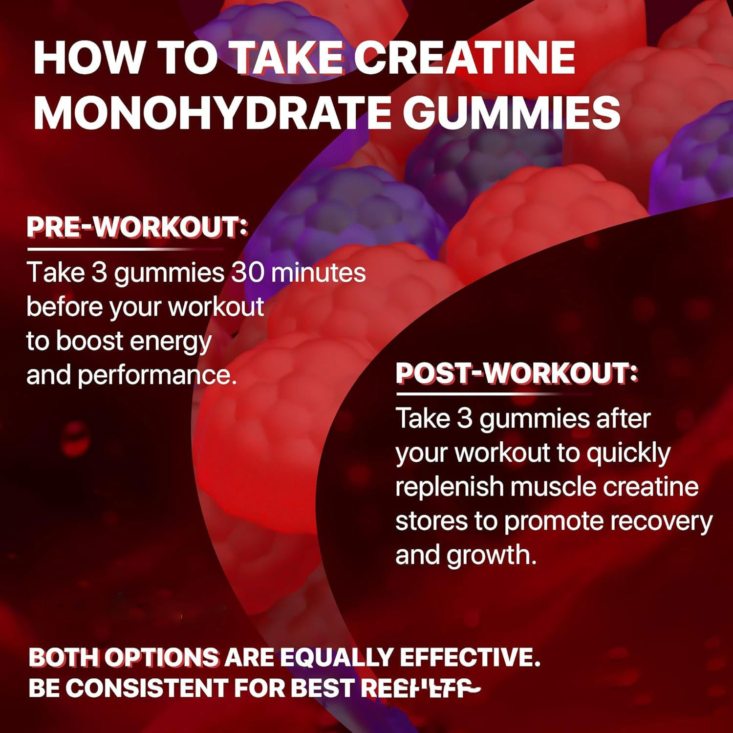 Preworkout Creatine Monohydrate Flavored Gummies